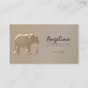 Goldfolien-Elefant Modern Visitenkarte