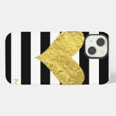 Goldfolien-Herz iPhone Hülle (Rückseite (Horizontal))