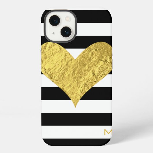 Goldfolien-Herz iPhone Hülle (Rückseite)