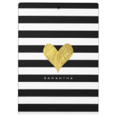 Goldfolien-Herz Klemmbrett (Rückseite)