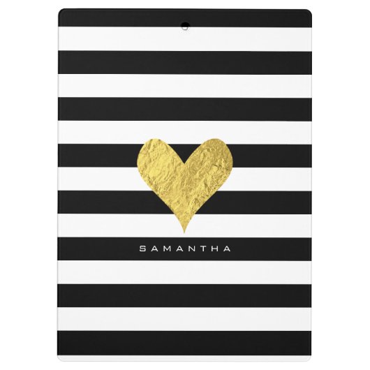 Goldfolien-Herz Klemmbrett (Rückseite)