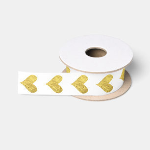 Goldfolien-Herz Satinband