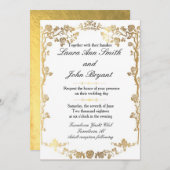 Goldfolien-Hochzeitseinladung Einladung (Vorne/Hinten)