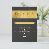 Goldfolien-Hochzeitskarten für Halbpension RSVP (Stehend Vorderseite)