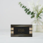 Goldfolien-Imitat-Netz-moderner Computer Visitenkarte (Stehend Vorderseite)