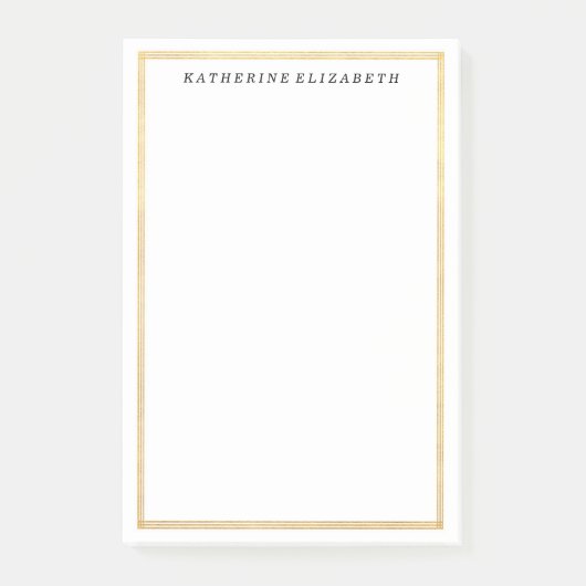 Goldfolien-Kunst-Deko-Grenzpersonalisierte Post-it Klebezettel (Vorderseite)