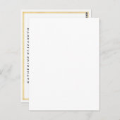 Goldfolien-Kunst-Deko-Grenzpersonalisierte Postkarte (Vorne/Hinten)
