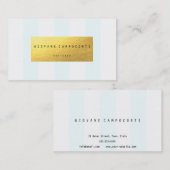 Goldfolien-LuxusVisitenkarte mit weißem und Blauem Visitenkarte (Vorne/Hinten)