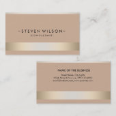 Goldfolien-Metallberufliches modernes elegantes Visitenkarte (Vorne/Hinten)