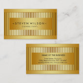 Goldfolien-Metallberufliches modernes elegantes Visitenkarte (Vorne/Hinten)