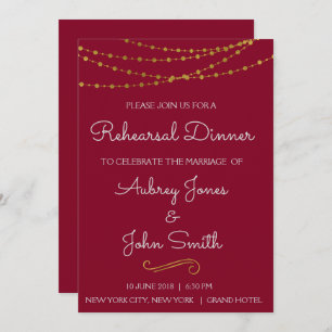 Goldfolien-Schnur-Lichter u. Einladung