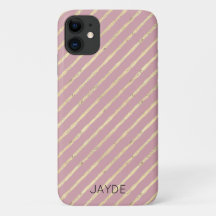 Goldfolien Streifen Personalisiert Handy Case
