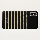 Goldfolien Streifen Personalisiert Handy Case (Rückseite (Horizontal))