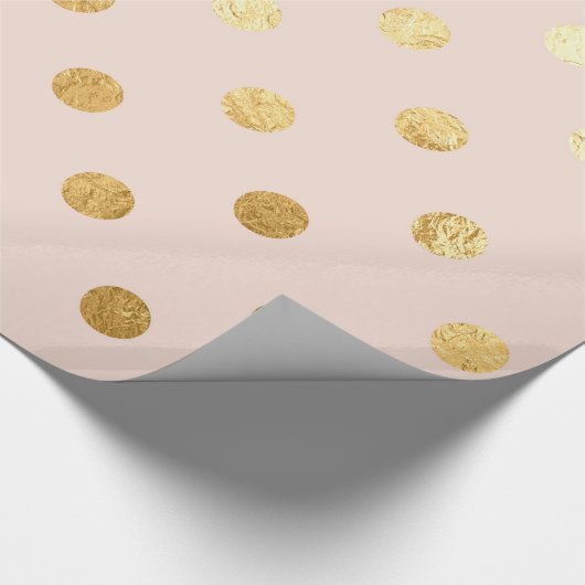 Goldfolien-Tupfen-Muster-Packpapier erröten Geschenkpapier (Ecke)
