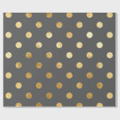 Goldfolien-Tupfen-Muster-Packpapier-Grau Geschenkpapier (Flach)