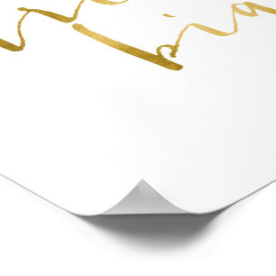 Goldfolien-Wand-Dekor, große, jugendlich Poster