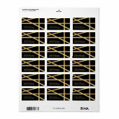 Goldfolieneffekt Geometrisches Hochzeitstil Adressaufkleber (Vorne)