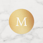 Goldfolieneffekt Monogram-Hochzeit Konfetti (Klein Vorderseite)
