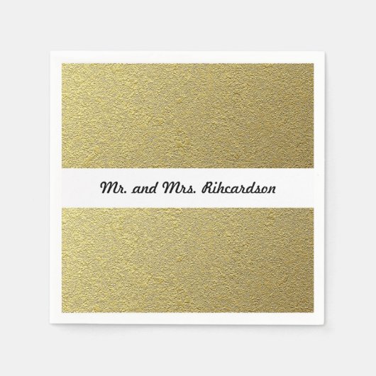 Goldfolieneffekt Serviette (Vorderseite)