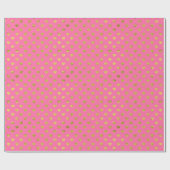 Goldfolienherzen/Rosa Geschenkpapier (Flach)