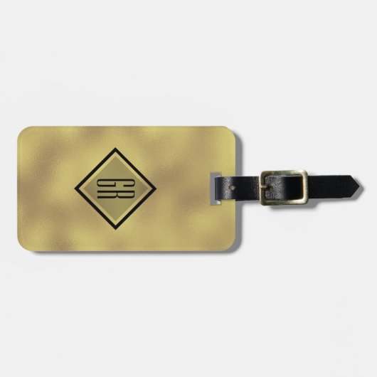 Goldfolienhintergrund Gepäckanhänger (Vorderseite horizontal)