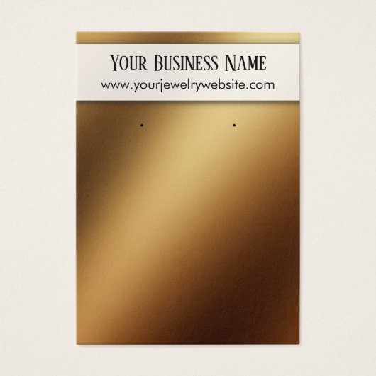 Goldfolienkarte Ombre Earring Holder Display Card (Vorderseite)
