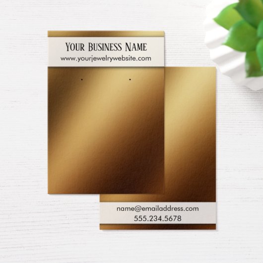 Goldfolienkarte Ombre Earring Holder Display Card (Schreibtisch)