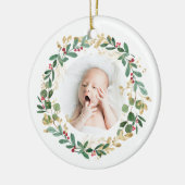 Goldfolienkranz | Baby First Christmas Green Keramik Ornament (Links)