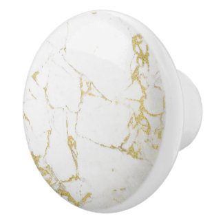 Goldfolienmarmor agate abstrakter moderner Goldcer Keramikknauf