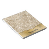 Goldfolienpapier für Glitzer Personalisiert Notizblock (angewinkelt)