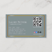Goldfolienrahmen Professioneller QR-Code Visitenkarte (Rückseite)