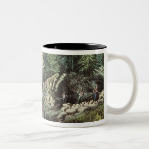 Goldförderung in Kalifornien, 1871 Zweifarbige Tasse