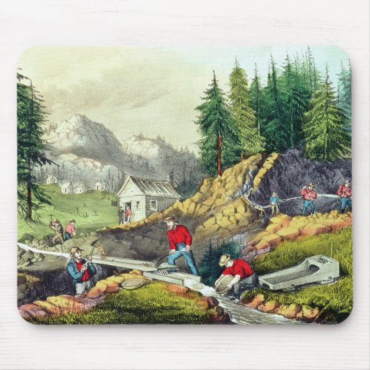 Goldförderung in Kalifornien Mousepad (Vorne)