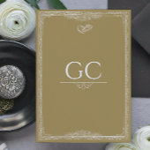 Goldformelle Einladung zur Minimalistischen Hochze