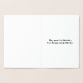 Goldfoto 3. Geburtstag + Individuelle Name Folienkarte (Innenseite)