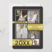 Goldfoto-Collage-Klasse jedes Jahres Abschluss Ankündigung (Vorderseite)