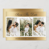 Goldfoto-Hochzeit Save The Date (Vorne/Hinten)