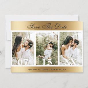 Goldfoto-Hochzeit Save The Date