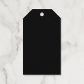 Goldfräsen Elegant Gezeichnet Botanische Monogramm Geschenkanhänger (Rückseite)