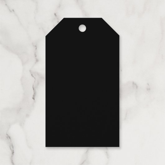 Goldfräsen Elegant Gezeichnet Botanische Monogramm Geschenkanhänger (Rückseite)