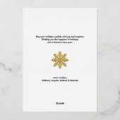 Goldfräsen Schneeflocken FOTO Fossilienmuseum Folien Feiertagskarte (Rückseite)