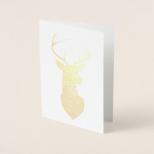 Goldfräser-Silhouette mit majestätischen Antlern Folienkarte (Vorderseite)