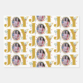 Goldfreude mit Beeren Weihnachtsfeiertag Foto Geschenkpapier Set (Vorderseite)