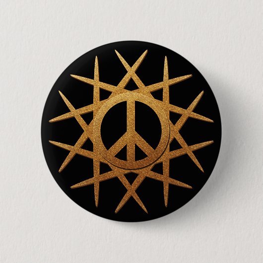 GOLDfriedenszeichen-MUSTER Button (Vorderseite)