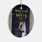 Goldfröhliches und verheiratetes keramik ornament (Rechts)