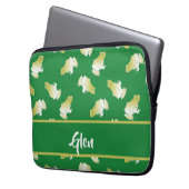Goldfrösche auf Grün Laptopschutzhülle (Vorderseite Links)