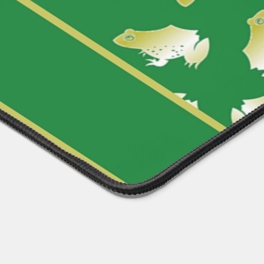 Goldfrösche auf Grün Schreibtischunterlage (Ecke)