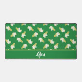 Goldfrösche auf Grün Schreibtischunterlage (Vorderseite)