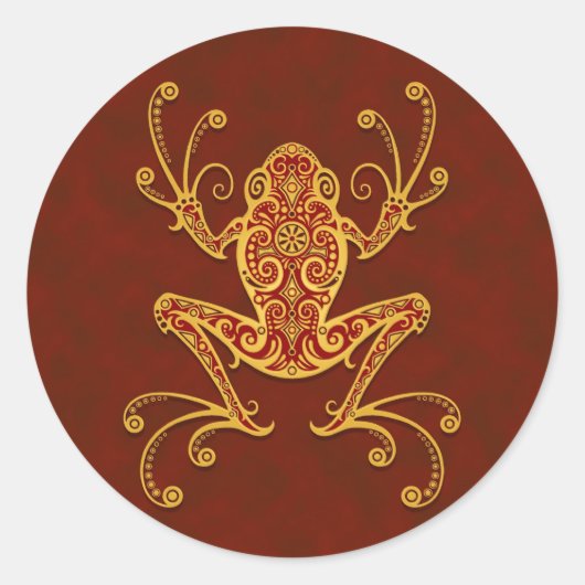 Goldfrösche Runder Aufkleber (Vorderseite)