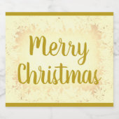 Goldfrost Frohe Weihnachten Schaumweinetikett (Einzelnes Label)